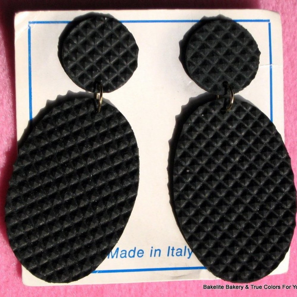 Vintage Statement Earrings Gothic Italy Art Deco